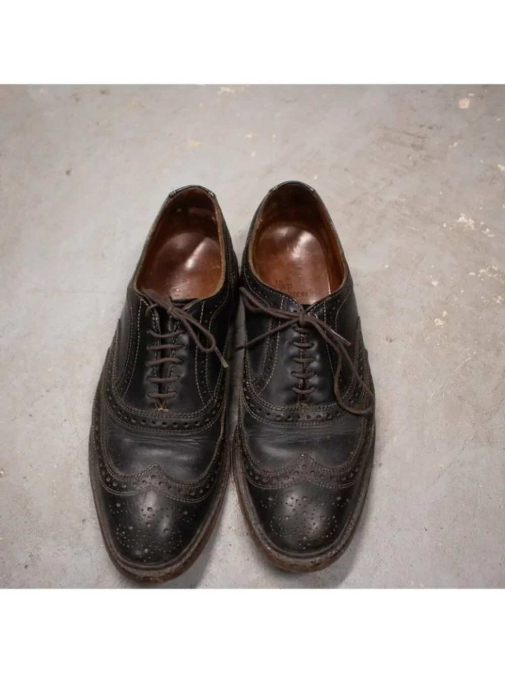 Allen Edmonds Men's McTavish Oxford Wingtip Leather Dress Shoes 9,5 D Brown
